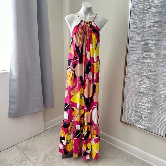 Ted Baker Abstract Print Maxi Dress Size 3 - Picture 1 of 16